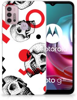 B2Ctelecom GSM Hoesje Motorola Moto G30 | G10 TPU Bumper Skull Red