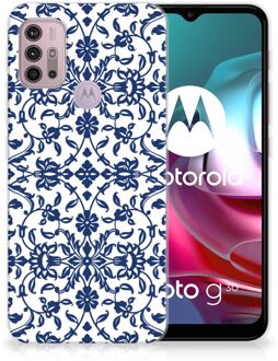 B2Ctelecom GSM Hoesje Motorola Moto G30 | G10 Trendy Telefoonhoesjes Flower Blue