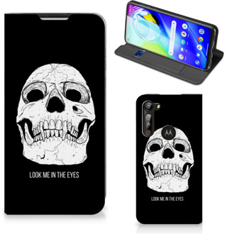 B2Ctelecom GSM Hoesje Motorola Moto G8 Power Bookcase Skull Eyes