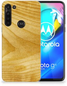 B2Ctelecom GSM Hoesje Motorola Moto G8 Power Cover Case Licht Hout