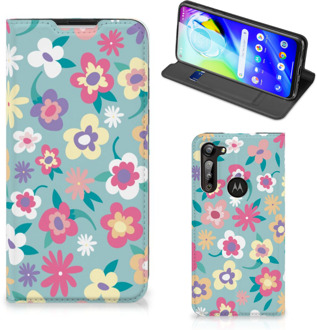 B2Ctelecom GSM Hoesje Motorola Moto G8 Power Fotohoesje ontwerpen Flower Power