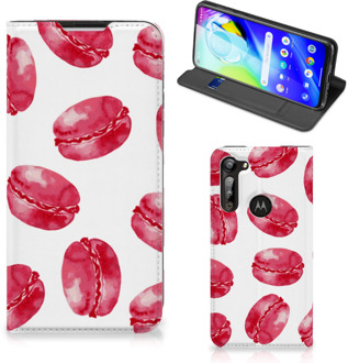 B2Ctelecom GSM Hoesje Motorola Moto G8 Power Fotohoesje ontwerpen Pink Macarons