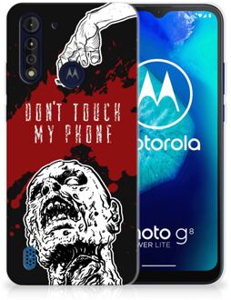 B2Ctelecom GSM Hoesje Motorola Moto G8 Power Lite Back Case TPU Siliconen Hoesje Zombie Blood