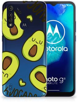 B2Ctelecom GSM Hoesje Motorola Moto G8 Power Lite Backcase TPU Siliconen Hoesje Transparant Avocado Singing