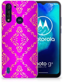 B2Ctelecom GSM Hoesje Motorola Moto G8 Power Lite Beschermhoesje Barok Roze