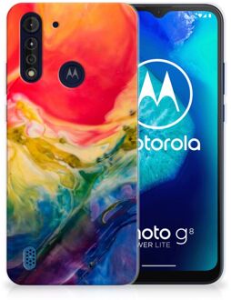 B2Ctelecom GSM Hoesje Motorola Moto G8 Power Lite TPU Bumper Watercolor Dark