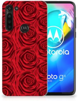 B2Ctelecom GSM Hoesje Motorola Moto G8 Power TPU Bumper Red Roses