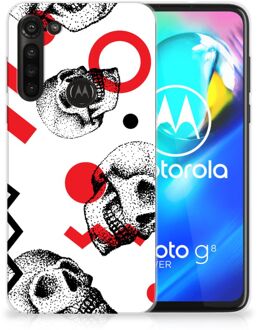 B2Ctelecom GSM Hoesje Motorola Moto G8 Power TPU Bumper Skull Red