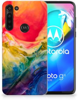 B2Ctelecom GSM Hoesje Motorola Moto G8 Power TPU Bumper Watercolor Dark