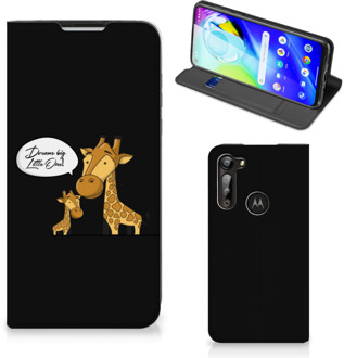 B2Ctelecom GSM Hoesje Motorola Moto G8 Power Wallet Case Giraffe