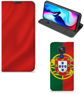 B2Ctelecom GSM Hoesje Motorola Moto G9 Play Bookcase Portugese Vlag