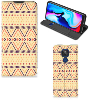 B2Ctelecom GSM Hoesje Motorola Moto G9 Play Wallet Bookcase Aztec Yellow