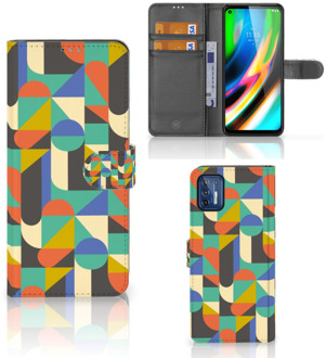 B2Ctelecom GSM Hoesje Motorola Moto G9 Plus Bookcase Funky Retro