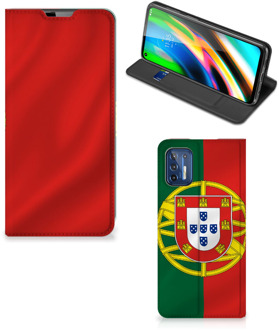 B2Ctelecom GSM Hoesje Motorola Moto G9 Plus Bookcase Portugese Vlag