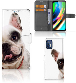 B2Ctelecom GSM Hoesje Motorola Moto G9 Plus Bookstyle Case Franse Bulldog