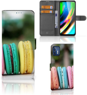 B2Ctelecom GSM Hoesje Motorola Moto G9 Plus Flipcover Maken Macarons