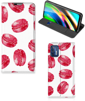 B2Ctelecom GSM Hoesje Motorola Moto G9 Plus Fotohoesje ontwerpen Pink Macarons