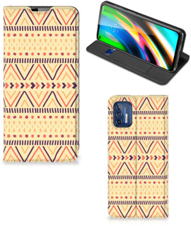 B2Ctelecom GSM Hoesje Motorola Moto G9 Plus Wallet Bookcase Aztec Yellow