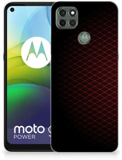 B2Ctelecom GSM Hoesje Motorola Moto G9 Power Backcase TPU Siliconen Hoesje Geruit Rood