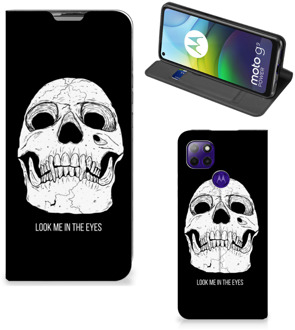 B2Ctelecom GSM Hoesje Motorola Moto G9 Power Bookcase Skull Eyes