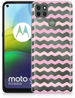 B2Ctelecom GSM Hoesje Motorola Moto G9 Power Bumper Hoesje Waves Roze