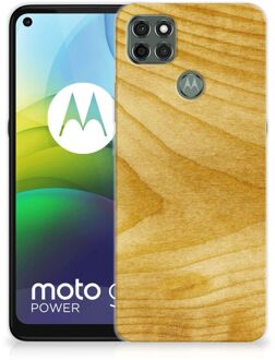 B2Ctelecom GSM Hoesje Motorola Moto G9 Power Cover Case Licht Hout