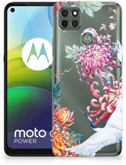 B2Ctelecom GSM Hoesje Motorola Moto G9 Power Smartphonehoesje Customize Bird Flowers