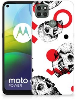 B2Ctelecom GSM Hoesje Motorola Moto G9 Power TPU Bumper Skull Red