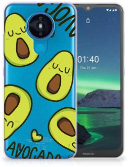 B2Ctelecom GSM Hoesje Nokia 1.4 Backcase TPU Siliconen Hoesje Transparant Avocado Singing