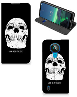 B2Ctelecom GSM Hoesje Nokia 1.4 Bookcase Skull Eyes