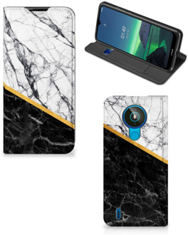 B2Ctelecom GSM Hoesje Nokia 1.4 Mobiel Case Marble White Black