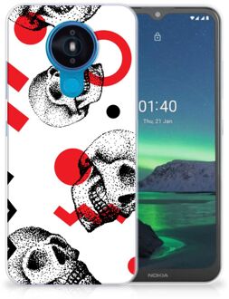 B2Ctelecom GSM Hoesje Nokia 1.4 TPU Bumper Skull Red