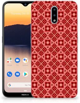 B2Ctelecom GSM Hoesje Nokia 2.3 Hoesje met Tekst Batik Red