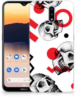 B2Ctelecom GSM Hoesje Nokia 2.3 TPU Bumper Skull Red