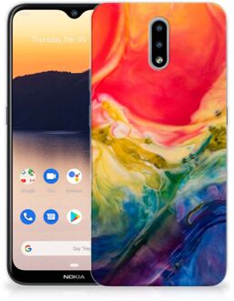 B2Ctelecom GSM Hoesje Nokia 2.3 TPU Bumper Watercolor Dark