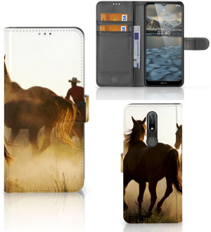 B2Ctelecom GSM Hoesje Nokia 2.4 Bookcase Cowboy