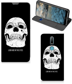 B2Ctelecom GSM Hoesje Nokia 2.4 Bookcase Skull Eyes