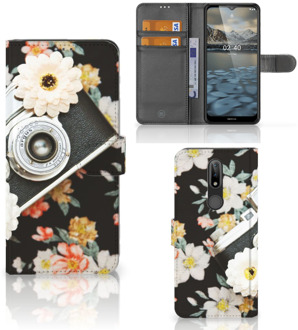 B2Ctelecom GSM Hoesje Nokia 2.4 Bookcover Vintage Camera