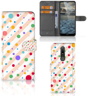 B2Ctelecom GSM Hoesje Nokia 2.4 Flip Cover Dots