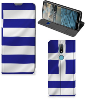 B2Ctelecom GSM Hoesje Nokia 2.4 Wallet Book Case Griekse Vlag