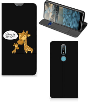 B2Ctelecom GSM Hoesje Nokia 2.4 Wallet Case Giraffe