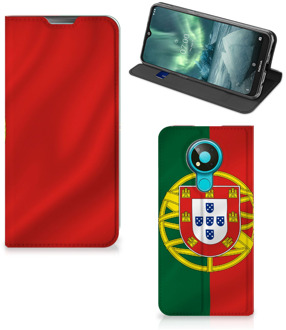 B2Ctelecom GSM Hoesje Nokia 3.4 Bookcase Portugese Vlag