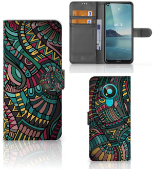 B2Ctelecom GSM Hoesje Nokia 3.4 Flip Case Aztec