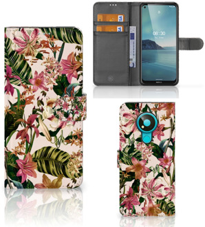 B2Ctelecom GSM Hoesje Nokia 3.4 Fotohoesje ontwerpen Flowers