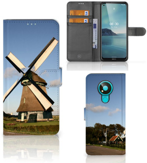 B2Ctelecom GSM Hoesje Nokia 3.4 Mobiel Bookcase Molen