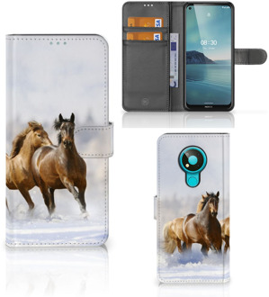 B2Ctelecom GSM Hoesje Nokia 3.4 Wallet Book Case Paarden