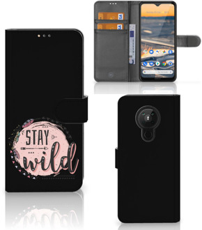 B2Ctelecom GSM Hoesje Nokia 5.3 Book Case met Tekst Boho Stay Wild