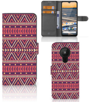 B2Ctelecom GSM Hoesje Nokia 5.3 Bookcase Aztec Purple