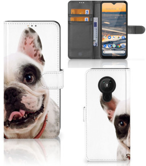 B2Ctelecom GSM Hoesje Nokia 5.3 Bookstyle Case Franse Bulldog