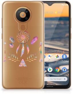 B2Ctelecom GSM Hoesje Nokia 5.3 Bumper Hoesje Doorzichtig Boho Dreamcatcher